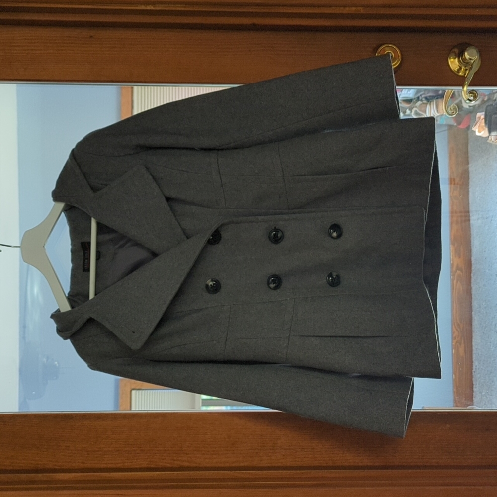 Gray Wool Peacoat Size Small